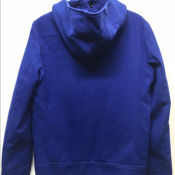 Le Chateau Men’s Wool Blend Peacoat Tailored Fit Blue Small Detachable Hood - Picture 8 of 12